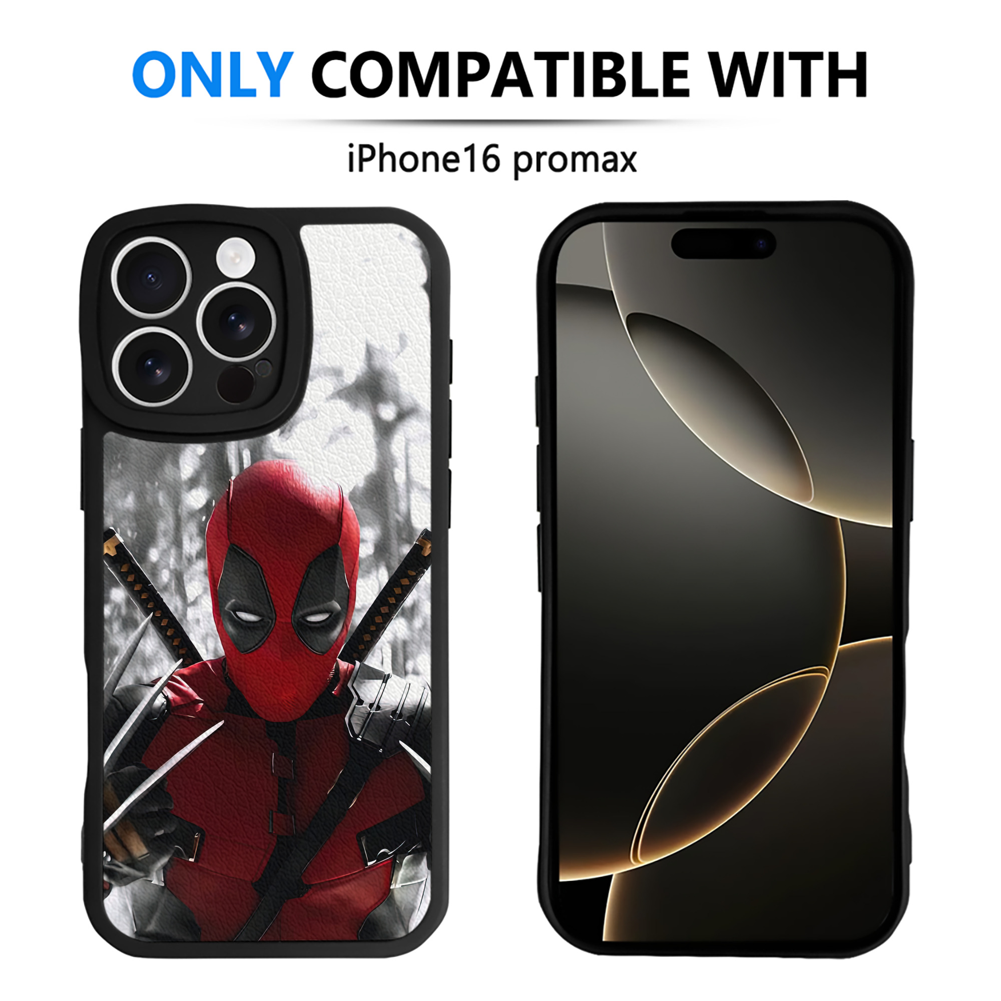 （画像用） Deadpool デッドプール 【iPhone 16シリーズ対応】シリコンスマホケース（レザー調） 材質：シリコン